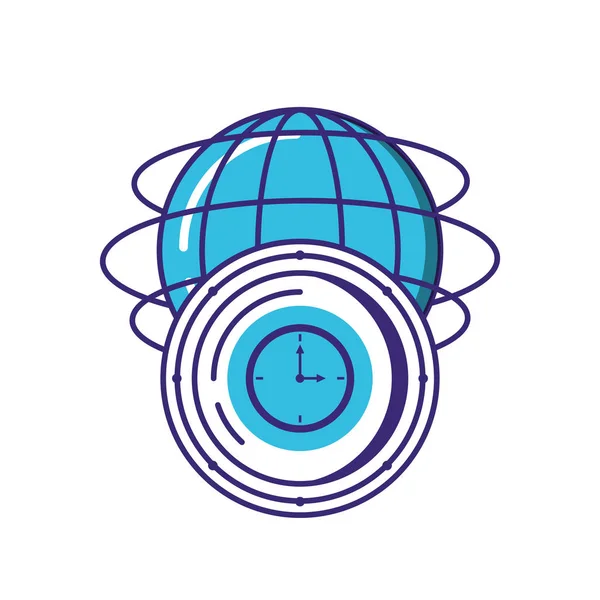 Navegador esfera con el tiempo — Vector de stock