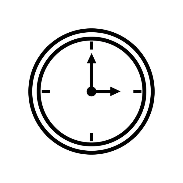 Isolerade tid klockikonen — Stock vektor