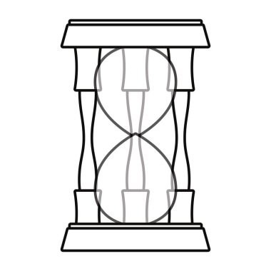 Beyaz arka plan üzerinde kum saati kum