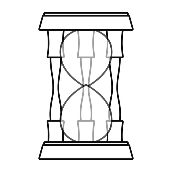 Arena reloj de arena sobre fondo blanco — Vector de stock
