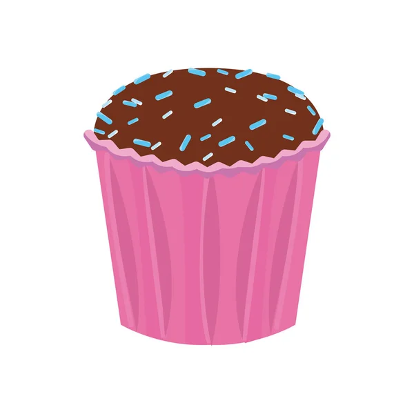 Cupcake Essen Feier Geburtstag — Stockvektor