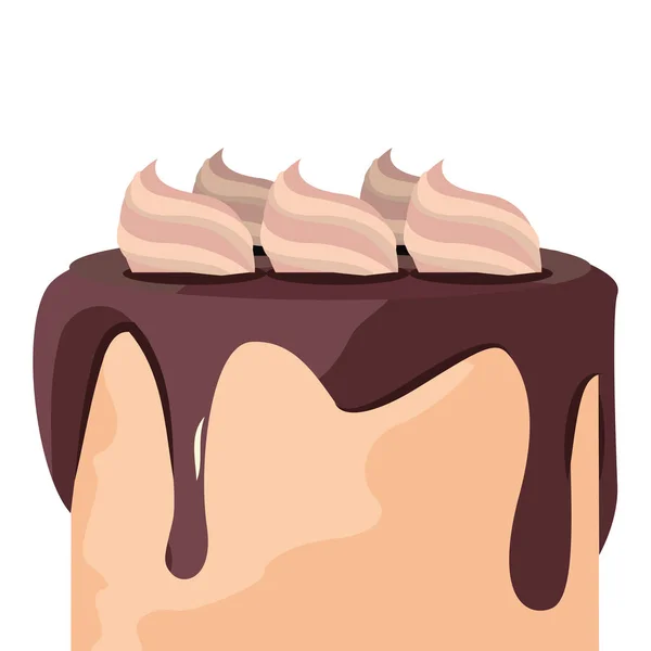 Sweet cake celebration birthday — Stock Vector