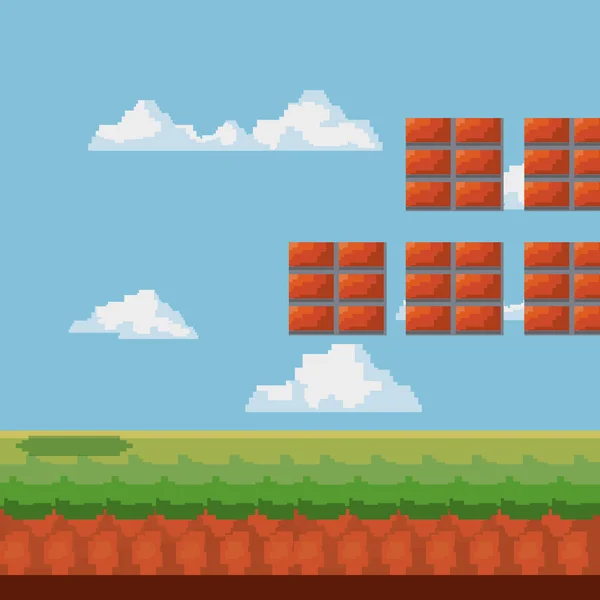 Pixel videojuego — Vector de stock