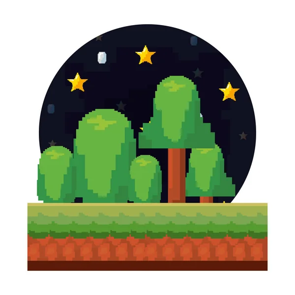 Pixel video game — Stock Vector