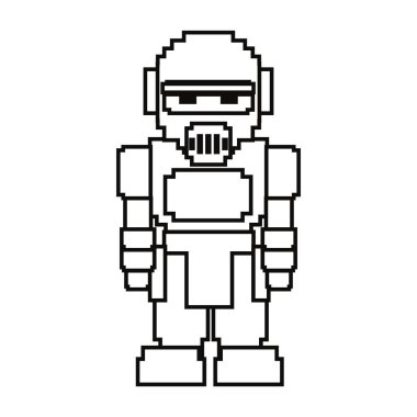 piksel video oyun robot