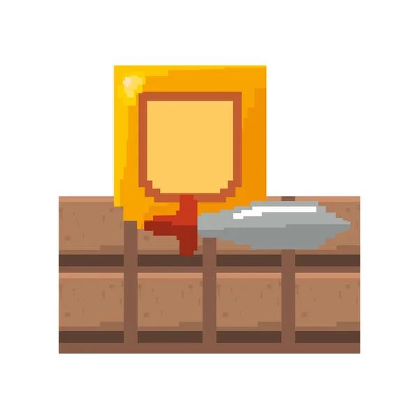 Pixel videojuego — Vector de stock