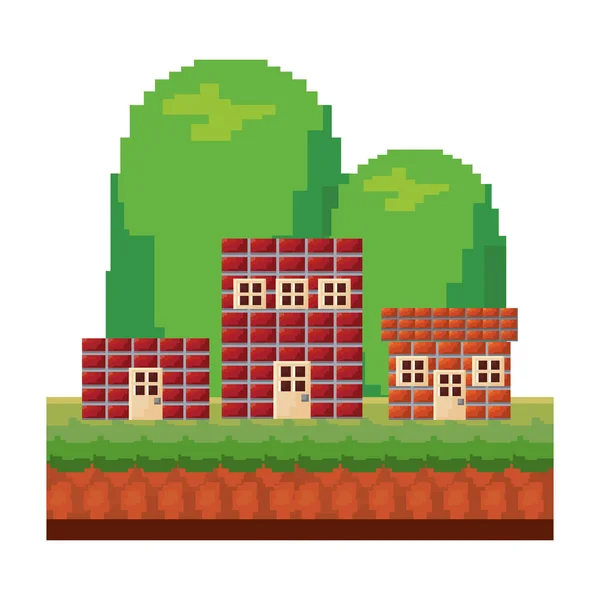 Videojuego pixelado — Vector de stock