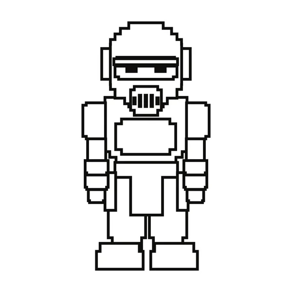Pixel robot de videojuegos — Archivo Imágenes Vectoriales