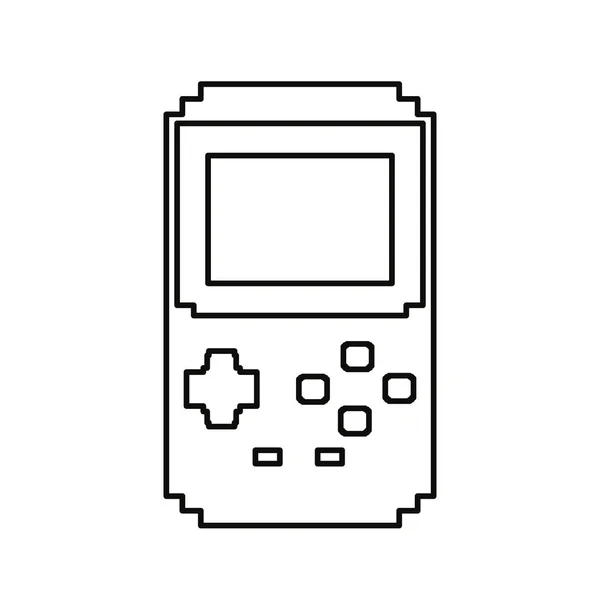 Pixel consola portátil de videojuegos — Vector de stock