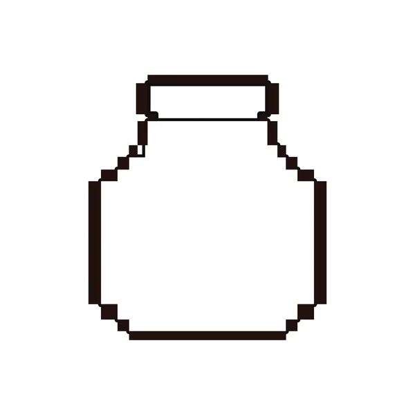 Pixel videospel fles potion — Stockvector