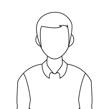 beyaz zemin üzerine adam portresi