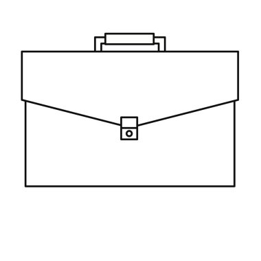 Beyaz arka plan üzerinde iş evrak çantası
