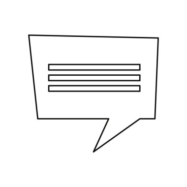 Beyaz arkaplanda konuşma balonu