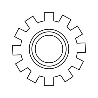 Beyaz arka plan üzerinde teknoloji dişli