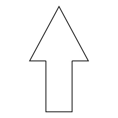 beyaz zemin üzerinde yukarı ok