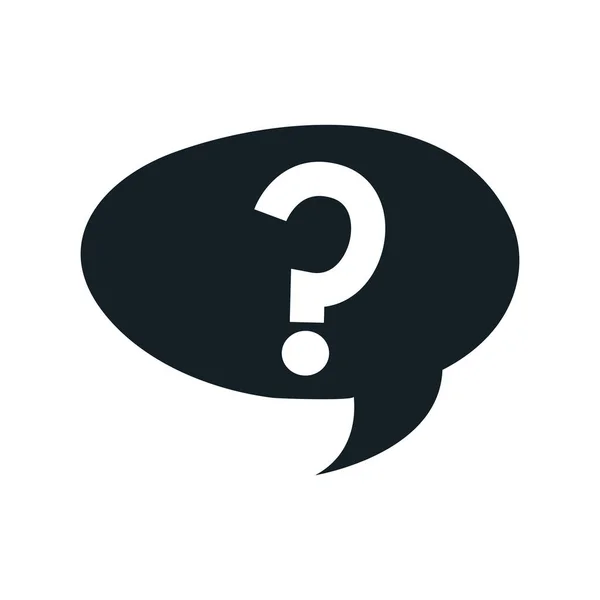 Questions sign support speech bubble — Stock Vector