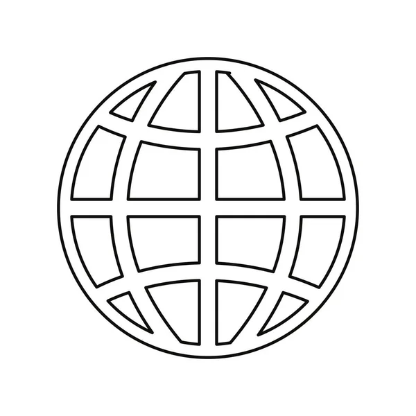 Globe svět na bílém pozadí — Stockový vektor