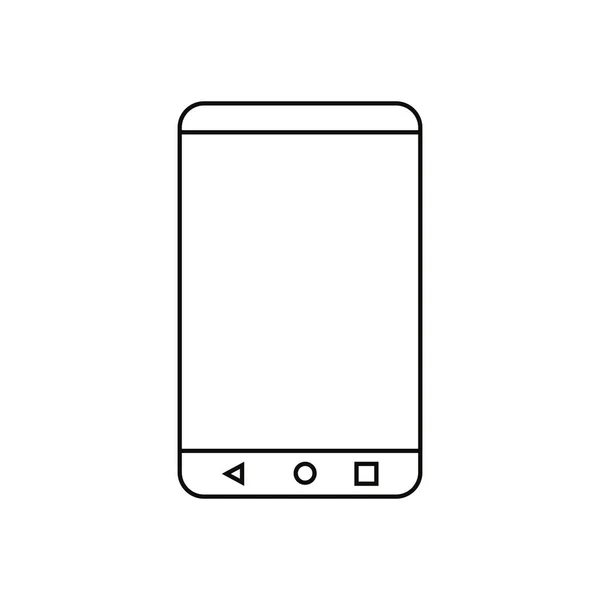 Smartphone apparaat op witte achtergrond — Stockvector