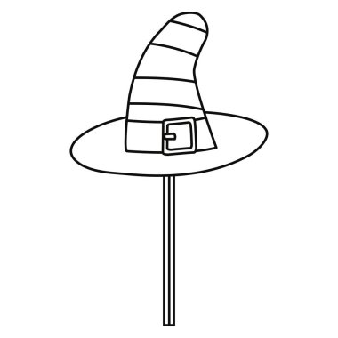 mutlu halloween cadı şapka Stick