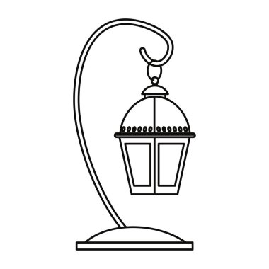 Beyaz arka plan üzerinde Antik lamba