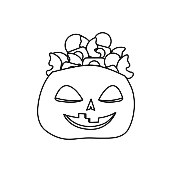 Halloween abóbora doce doces decoração —  Vetores de Stock