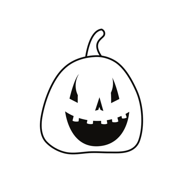 Abóbora de Halloween no fundo branco —  Vetores de Stock