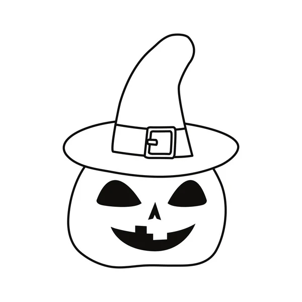 Halloween pumpkin on white background — Stock Vector