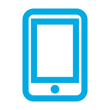 Beyaz arkaplanda akıllı telefon aygıtı