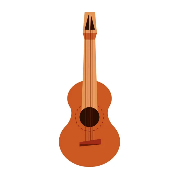 Instrumento de guitarra sobre fondo blanco — Vector de stock