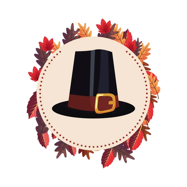 Ημέρα των Ευχαριστιών καπέλο αφήνει — Διανυσματικό Αρχείο