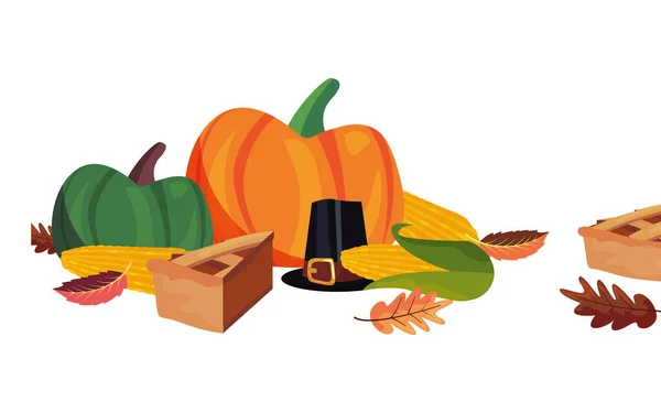 Happy thanksgiving fira — Stock vektor