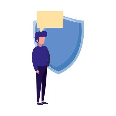 işadamı kalkan koruma konuşma balonu