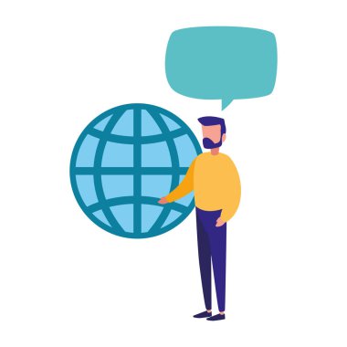 iş adamı iş dünya konuşma balonu