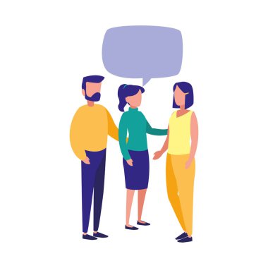 işadamı ve kadınlar connversation konuşma balonu