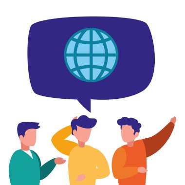 İşadamları konuşma dünya ekip çalışması