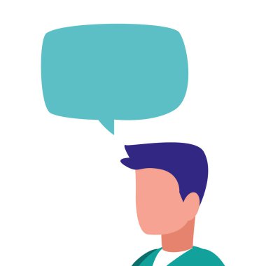 adam karakter ve konuşma balonu