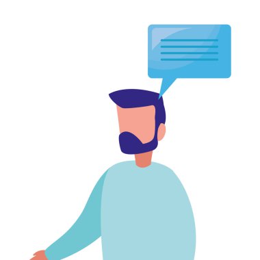 adam karakter ve konuşma balonu