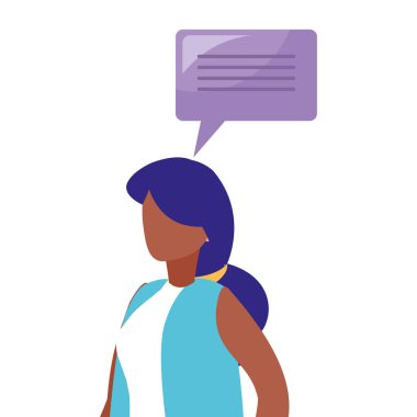 kadın diyalog konuşma balonu