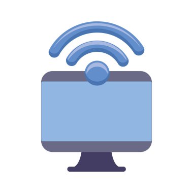 bilgisayar wifi internet beyaz arka plan