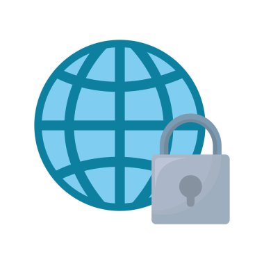 Dünya Güvenlik beyaz arka plan üzerinde