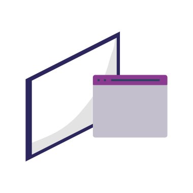 Beyaz arka plan üzerinde mobil web sitesi