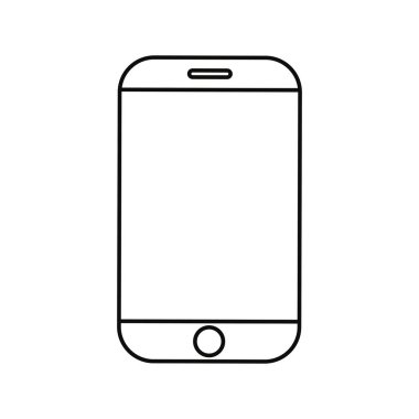 Beyaz arka plan üzerinde cep telefonu cihaz