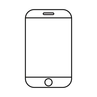 Beyaz arka plan üzerinde cep telefonu cihaz