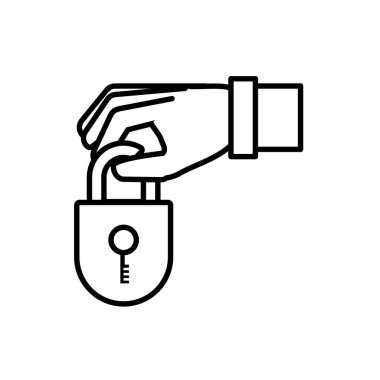 Güvenlik asma kilit ile el