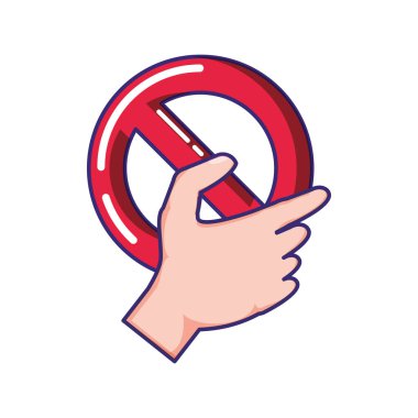 yasak sembol izole simgesini