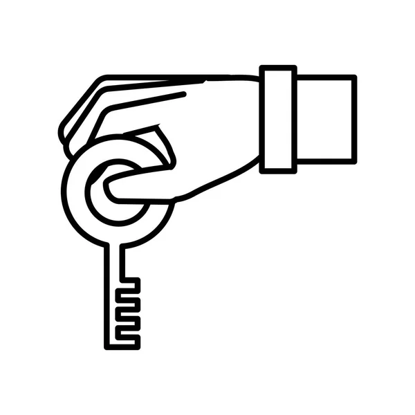 Clé porte icône de sécurité — Image vectorielle