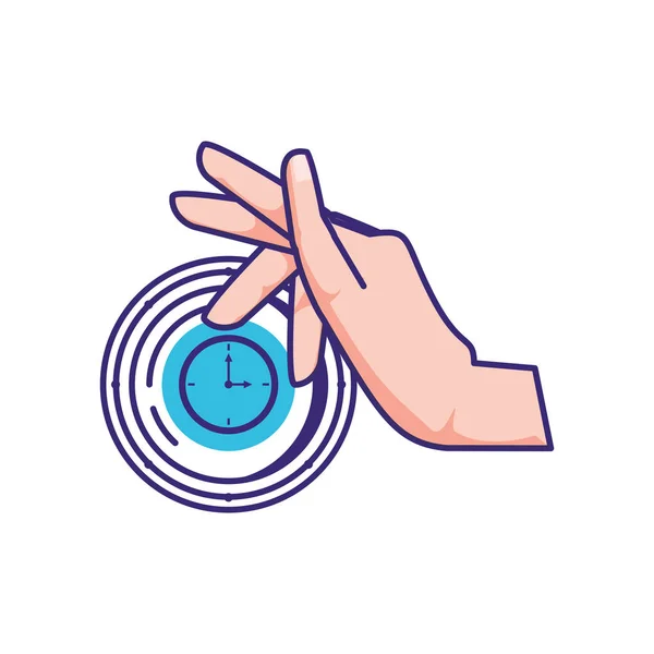 Reloj de tiempo icono aislado — Vector de stock