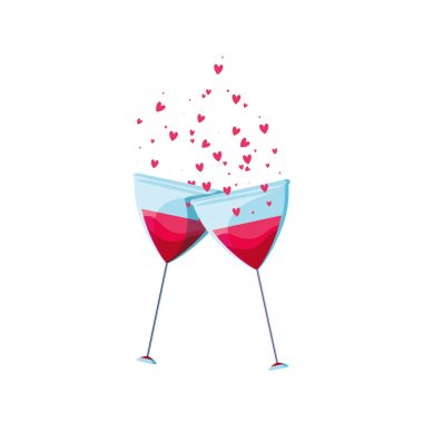 izole simgesi toasting ayaklı büyük kadehler