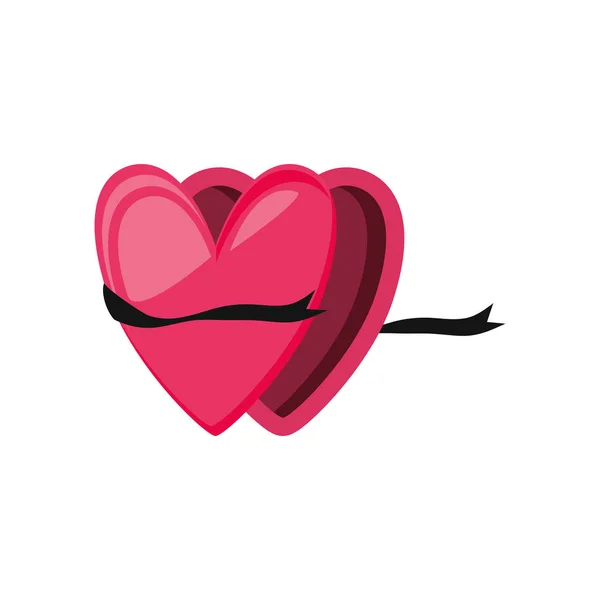 Coeurs amour isolé icône — Image vectorielle