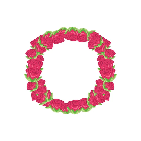 Corona de rosas icono aislado — Vector de stock